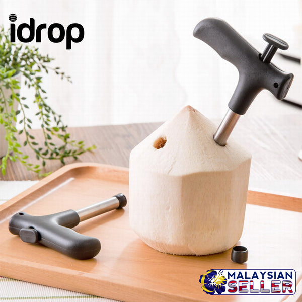 idrop Durable Stainless Steel Coconut Opener Knife Tool