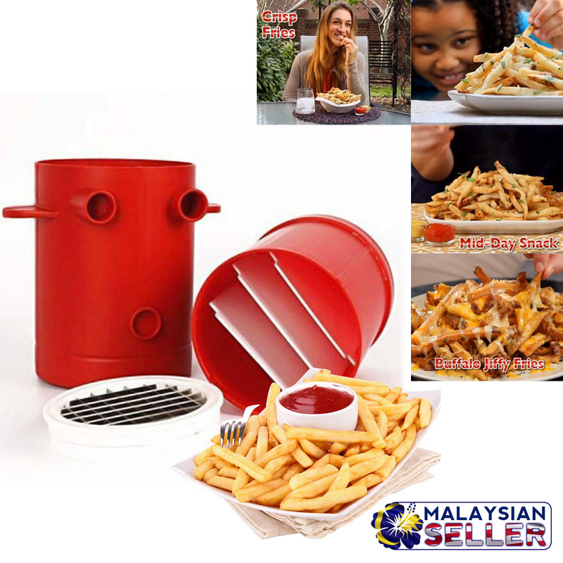 idrop 2 in 1 Jiffy Fries Cutter Machine and Microwave Container