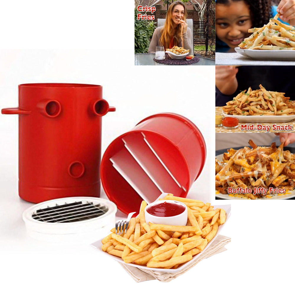 Jiffy Potatoes Fries Maker Potato Slicers French Fries Maker French Fries  Cutter Machine & Microwave Container