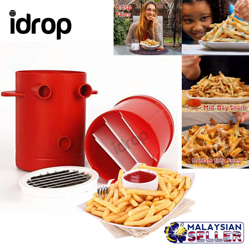 idrop 2 in 1 Jiffy Fries Cutter Machine and Microwave Container