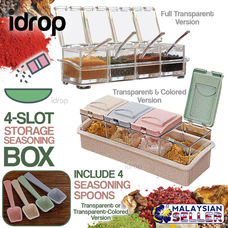 idrop 4 Slot Kitchen Seasoning Storage Box [ RA-7570 ]