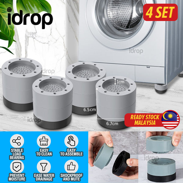 idrop [ 4 SET ] Washing Machine Large Furniture & Appliances Foot Padding / Pelapik Bawah Mesin Basuh Dan Perabot Besar / 增高6厘米多功能洗衣机脚垫6.5CM(4个一套)