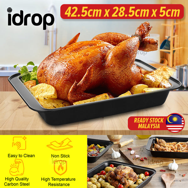 idrop [ 42.5cm x 28.5cm x 5cm ] Premium Nonstick Coating Roaster Pan / Dulang Memanggang Memasak / 不粘涂层烤盘