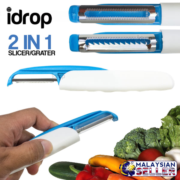 idrop 2 IN 1 Kitchen Handheld Grater Slicer