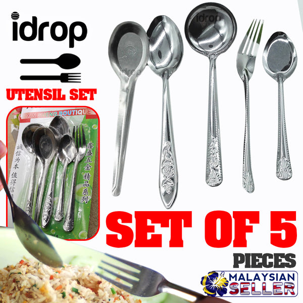 idrop 5pcs Eating Utensil Set [ XIN SHENG BOUTIQUE ]