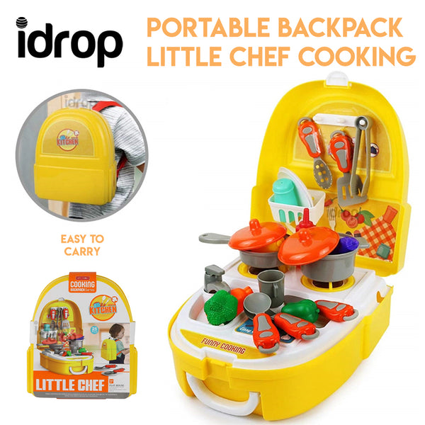 Idrop Portable Backpack Pretend Game Little Chef Cooking Toys