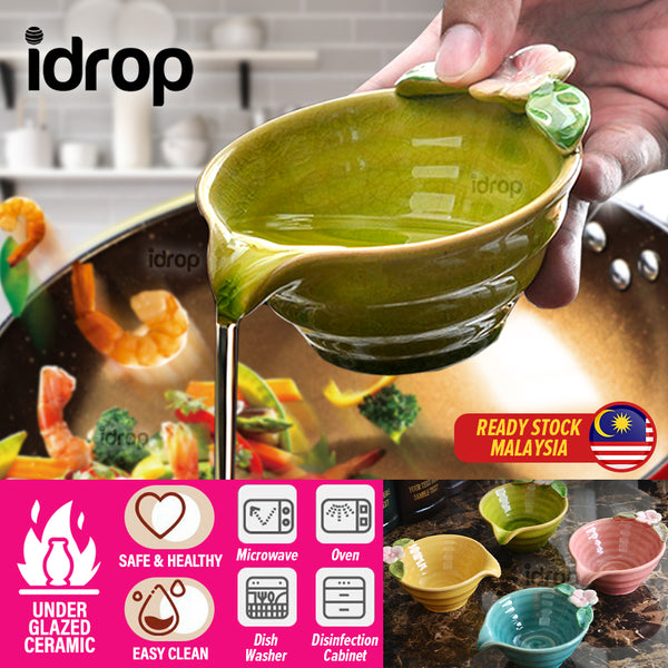 idrop Ceramic Oil Separating Bowl  / Mangkuk Seramik / 陶瓷碟 5.1"陶瓷冰裂釉旋涡碗13*10*5CM