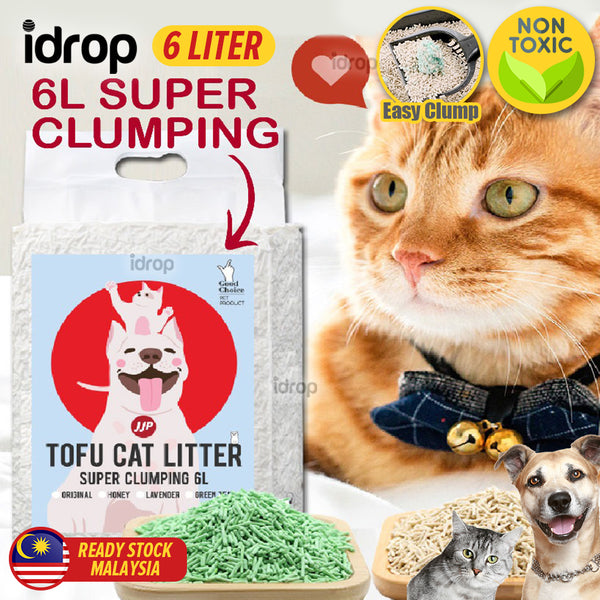 idrop [ 6 Liter ] Tofu Cat Litter Natural Non Toxic Biodegradable / Tempat Sisa Buangan Kucing / 豆腐猫砂天然无毒可生物降解