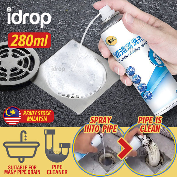 idrop [ 280ml ] Pipeline Plumbing Pipe Foam Cleaner / Pembersih Sistem Paip / 管道清洁剂