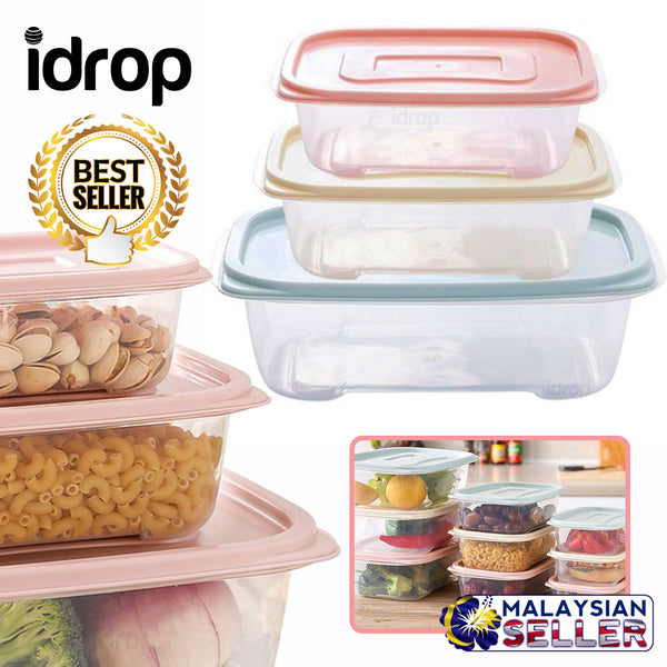 idrop THREE SIZE Food Storage Box Container