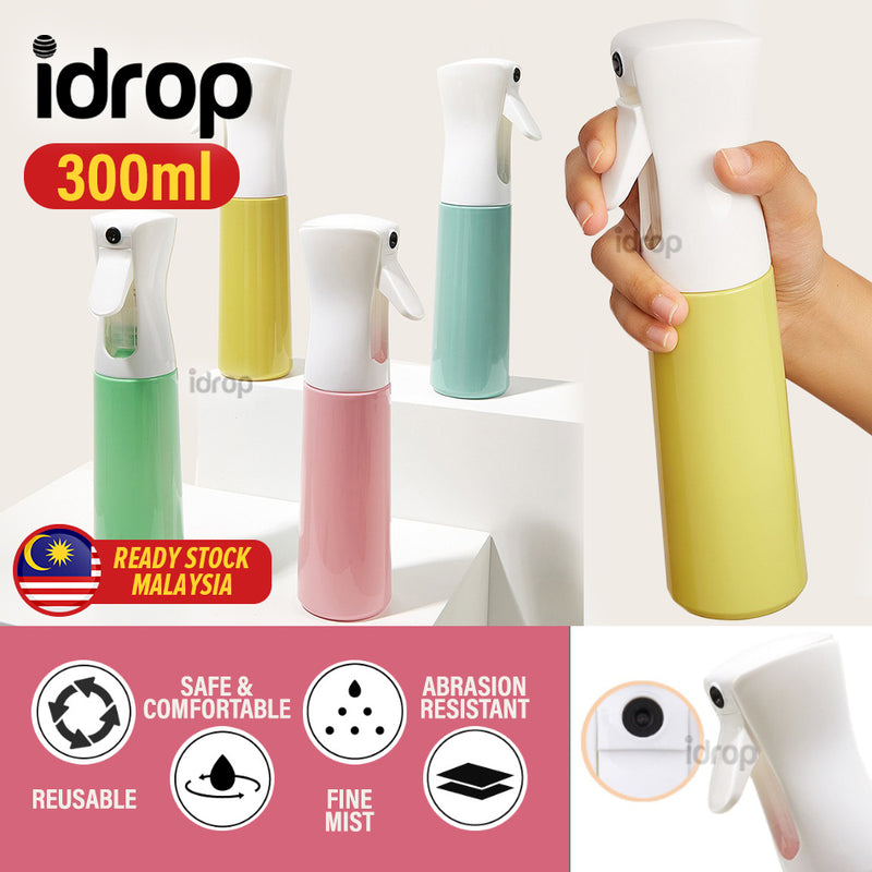 idrop [ 300ml ] Ultra Fine Atomization Pressurized Spray Bottle / Botol Penyembur / 300ML彩色超细雾化增压喷雾瓶(喷瓶)