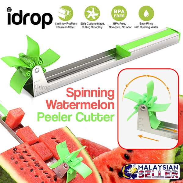 idrop SPINNING WATERMELON CUTTER - Cube Cutting Peeler