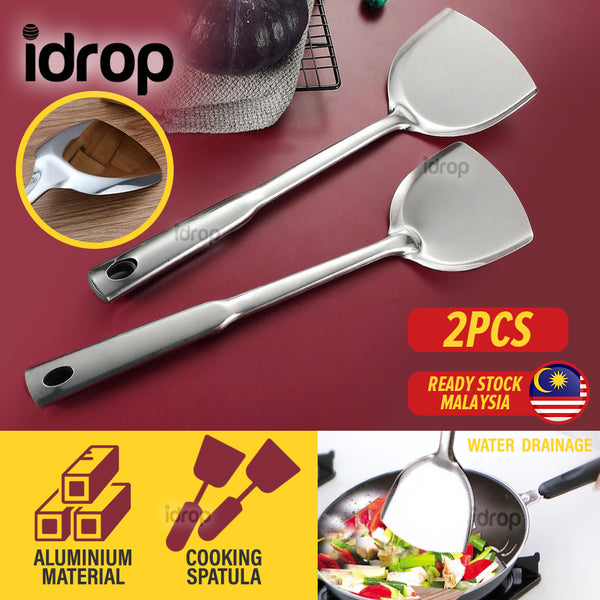 idrop [ 2PCS ] Aluminium Cooking Spatula / Spatula Memasak / 方柄铲