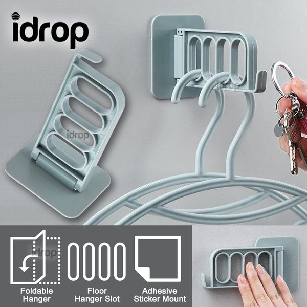 idrop Wall Mounted Foldable Four Hole Hanger Slot