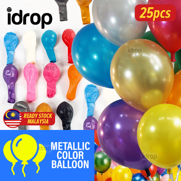 idrop 25pcs Party Balloon Metallic Colorful Colors