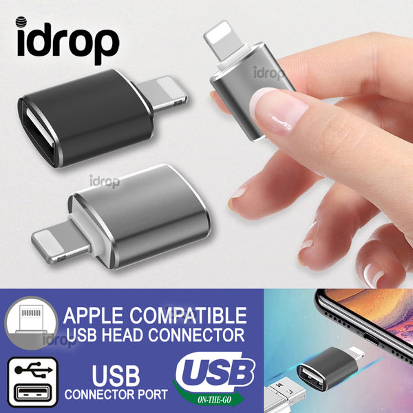 idrop OTG USB Adapter Compatible for  Apple Device Connector Port