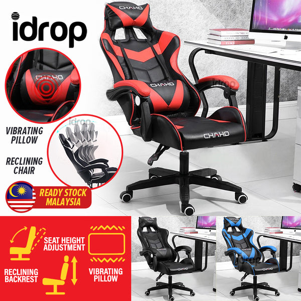 idrop CHAHO Ergonomic E-Sport Gaming Chair With Adjustable Reclining Backrest & Seat Height / Kerusi Permainan Komputer E-Sukan / 电竞电竞椅