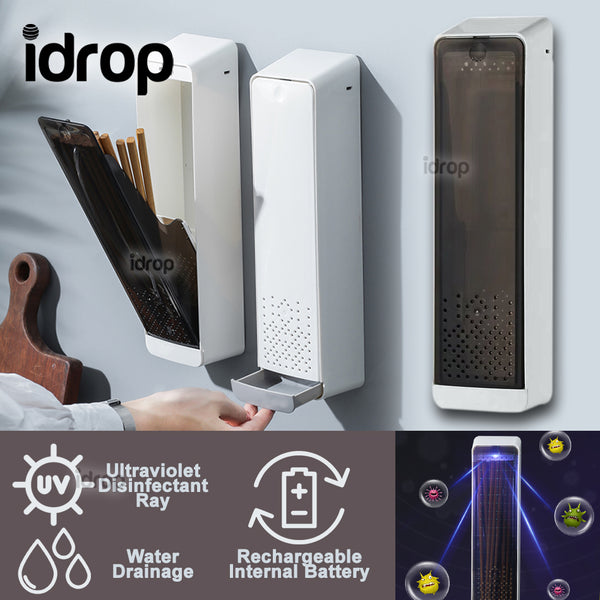 idrop Ultraviolet Chopstick Utensil Holder Wall Mounted Sterilizing Disinfectant