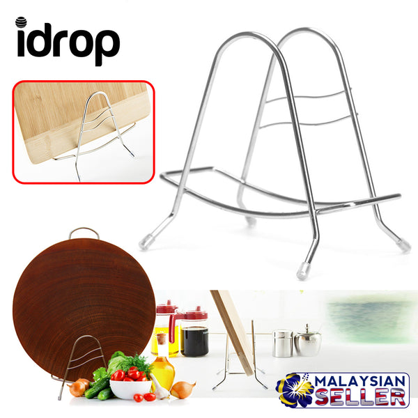 idrop Kitchen Cutting Board Holder Stand - Stainless Steel Organizer