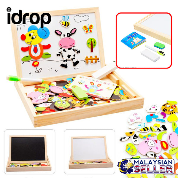 idrop Children Interactive Drawing & Playing Magnetic White & Black Board