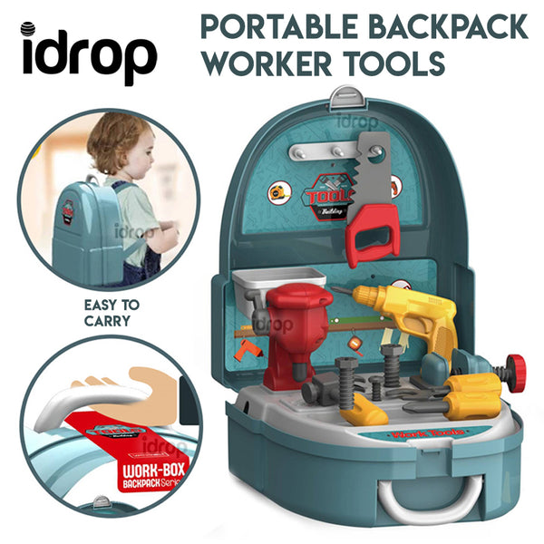 Idrop Portable Backpack Pretend Game The Worker Tool Toy