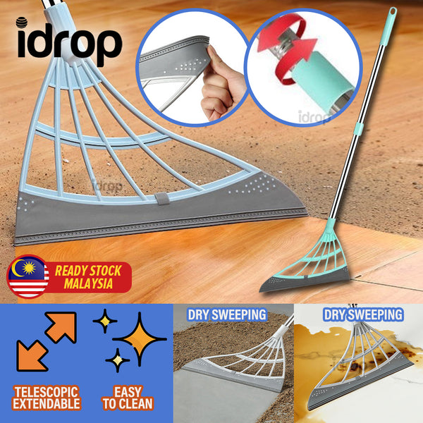 idrop Multipurpose Telescopic Broom Sweeper Wiper / Penyapu Pelbagai Guna / 管不锈钢伸缩多功能扫帚