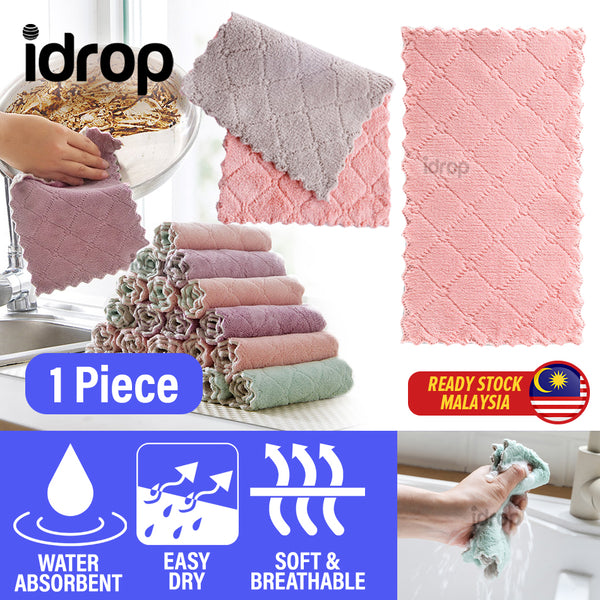 2pcs Random Color Cleaning Rag,Kitchen Dishcloth , Dish Cloths For Washing  Dishes