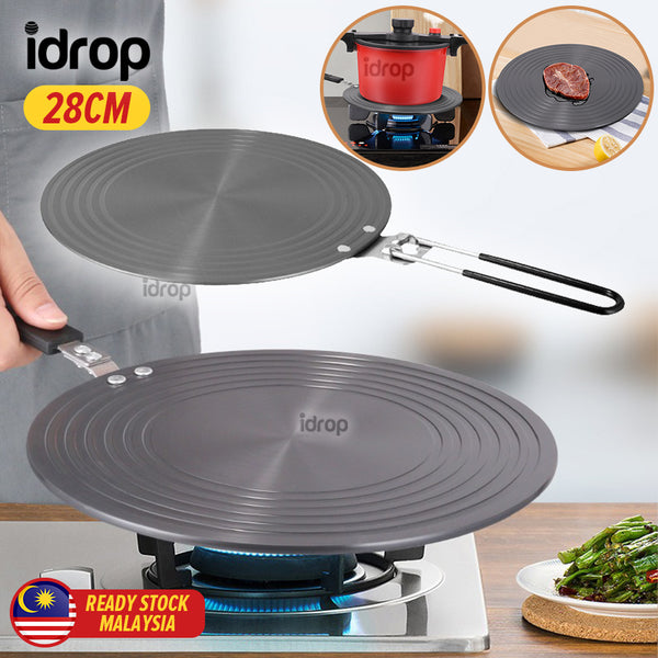 idrop [ 28CM ] Double Sided Thawing Heat Conduction Plate with Folding Handle / Piring Pencairan Konduktif Makanan / 手柄)带柄双面解冻导热板折叠款(解冻板 )