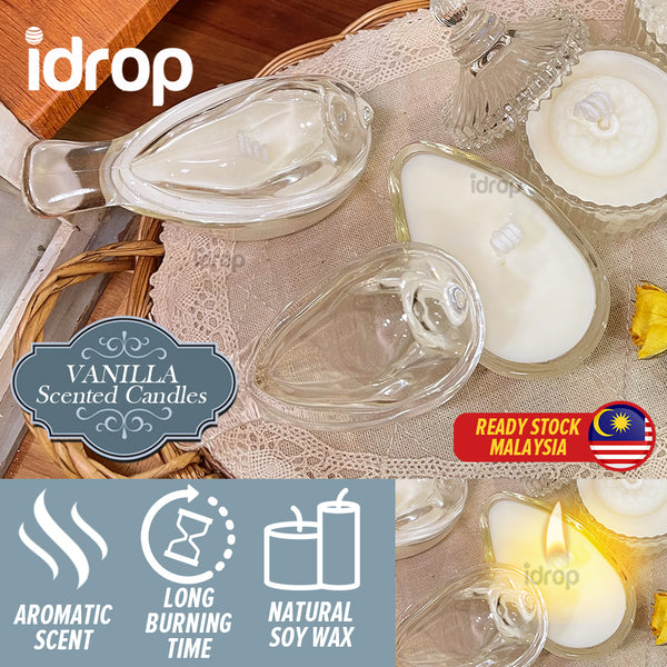 idrop VANILLA Scented Aromatic Candle / Lilin Wangi Beraroma Vanila / 香薰蜡烛