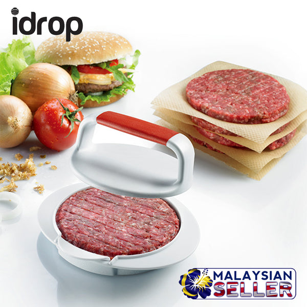 idrop Burger Patty Press Maker - Flat Round Patty Maker