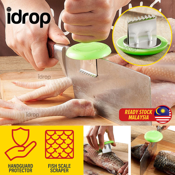 idrop [ 2 IN 1 ] Hand Guard Knife Protector and Fish Scale Scraper / Pelindung Tangan dan Alat Buang Sisik / 护手刀保护器和鱼鳞刮刀