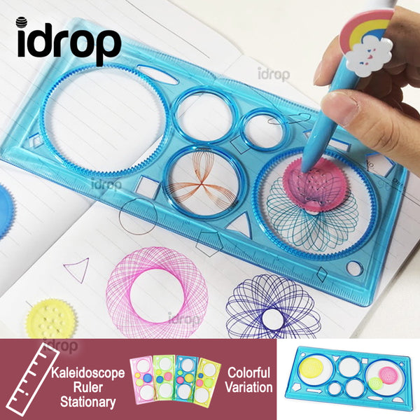 idrop Kaleidoscope Ruler Stationary Multifunction Pattern Drawing Set