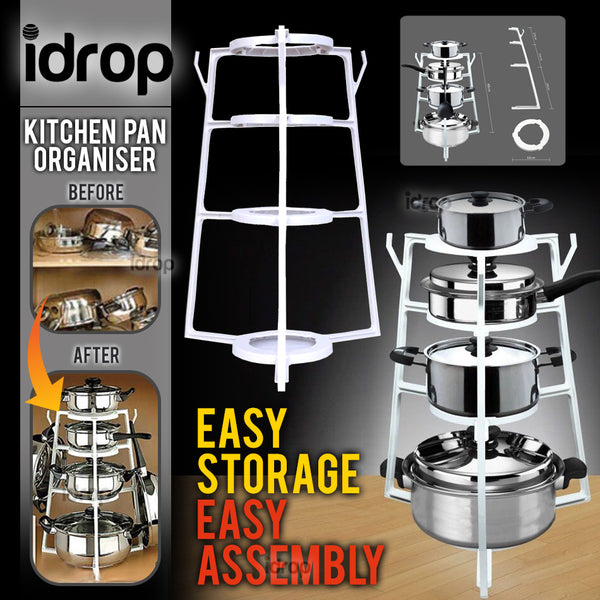 idrop Kitchen Pan Cookware Vertical Organizer Tower