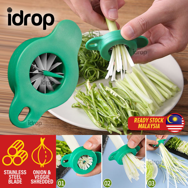 idrop Plum Bossom Onion Vegetable Shredder Slicer Cutter / Pemotong Penghiris Daun Bawang / 葱丝切器