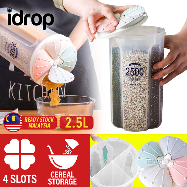 idrop 2.5L Grain Bean Coffee Snack Separator Storage Container