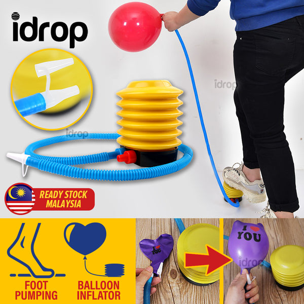 idrop Portable Foot Air Pump Balloon Inflator / Pam Kaki Untuk Belon / 塑料脚压充气器(打气筒)