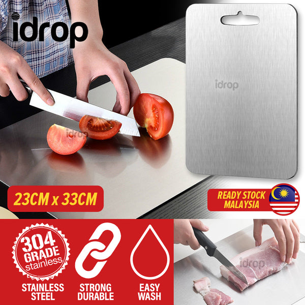 idrop Stainless Steel SUS304 Thin Sturdy Kitchen Cutting Board