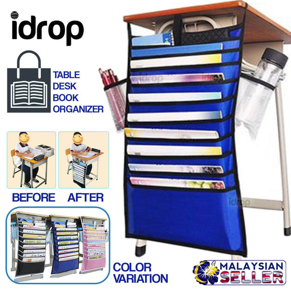 idrop Table Desk Book Hanging Organizer Storage Bag