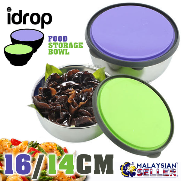 idrop Stainless Steel Food Packing Portable Bowl [ 14&16CM ]