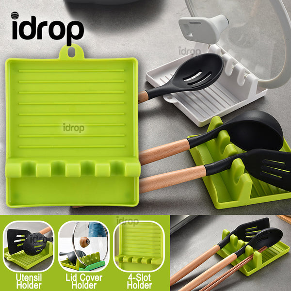 idrop Multifunctional Kitchen Utensil & Lid Cover Storage Tabletop Rack