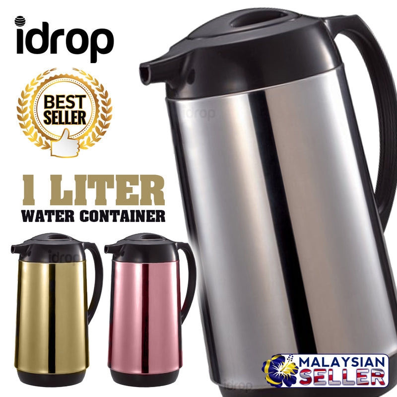 idrop 1L Drinking Thermos Flask Water Jug