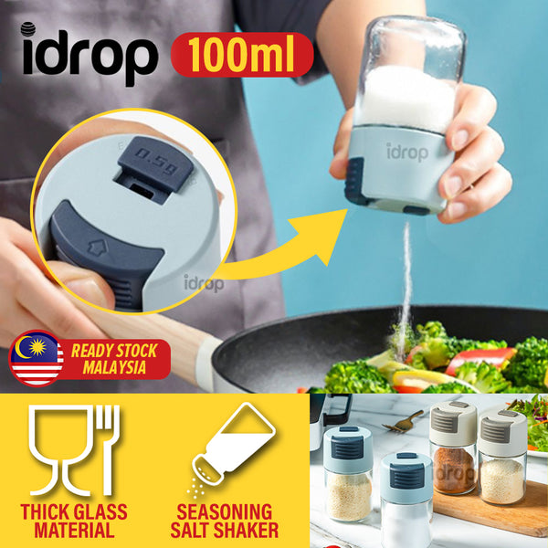 idrop [ 100ml ] Quantitative Seasoning Jar Salt Shaker / Pengocok Garam Balang Perencah / 100ML定量盐瓶