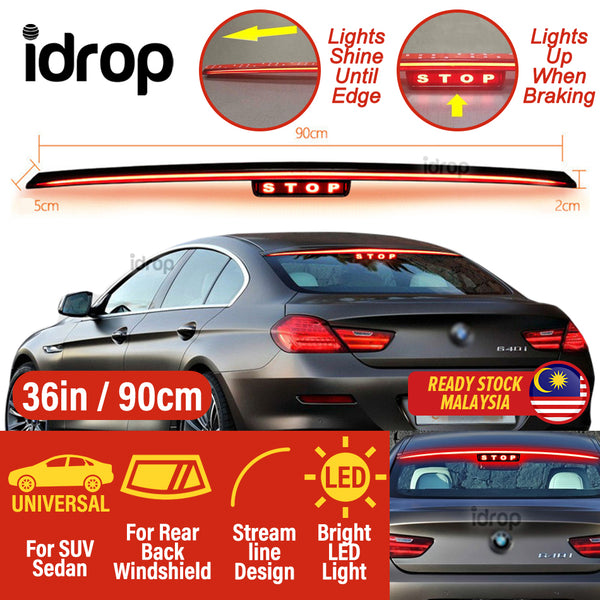 idrop STOP 36 INCH LED Car Rear Brake Light Streamline Design Universal for SUV Sedan Rear Roofline [ 12V / 9W ]