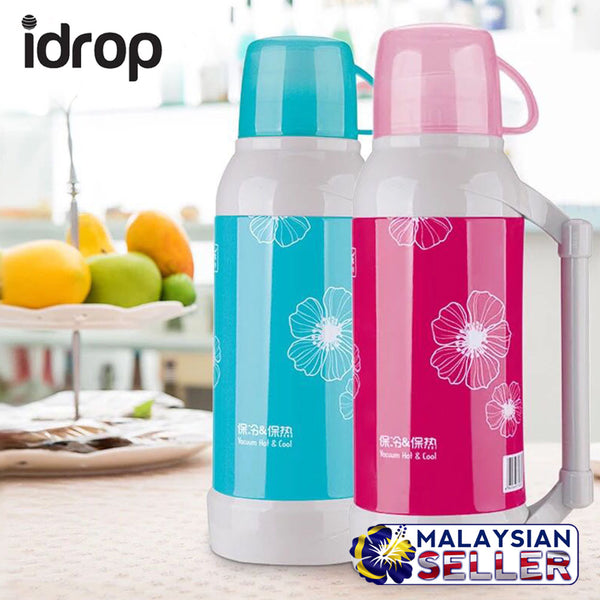 idrop 2L Thermos Drinking Container with Stainless Steel Inner Flask