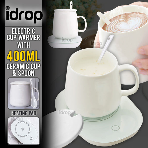 idrop Electric Induction Cup Warmer ( with Ceramic Cup and Spoon )