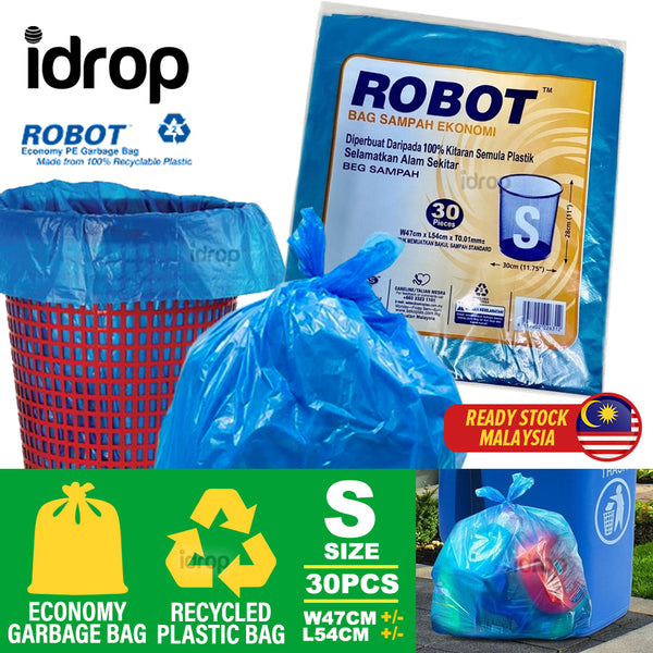 idrop [ 30pcs ] Economy Garbage Bag Beg Sampah Ekonomi 经济垃圾袋 [ 47CM x 54CM ]