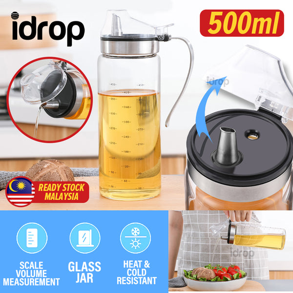 idrop 500ml Sauce & Seasoning Glass Kitchen Jar Container