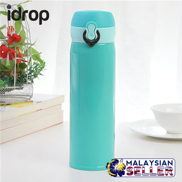 idrop Tight Vacuum Seal Flip Cap Water thermos bottle [ 500 ml ] [RANDOM COLOR GIVEN]