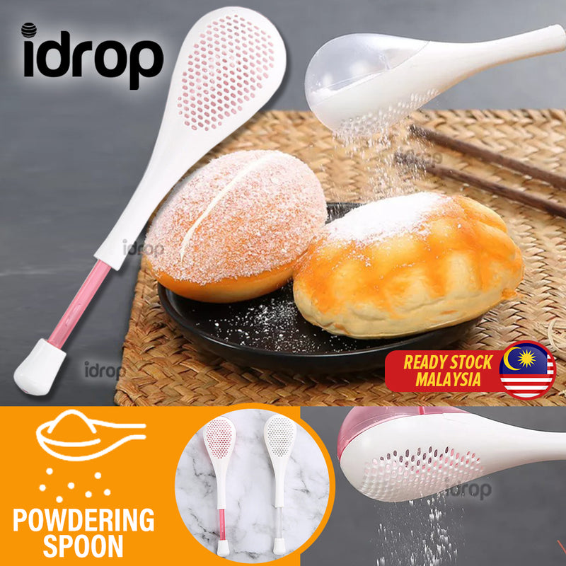 idrop Seasoning Powder Dispenser Scoop Spoon Screen Flour Sugar Powdered Sprinkler / Alat Sudu Senduk Penabur Serbuk Tepung Gula / 调料散粉器