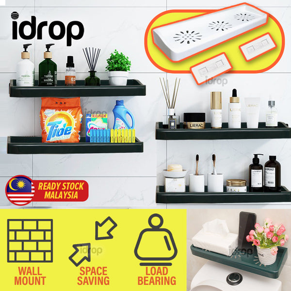 idrop Kitchen & Bathroom Wall Mounted Storage Shelf Rack / Rak Penyimpanan Barang Dapur dan Tandas / 厨卫壁挂置物架